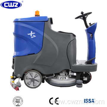 Battery automatic floor scrubber machine for supermarket